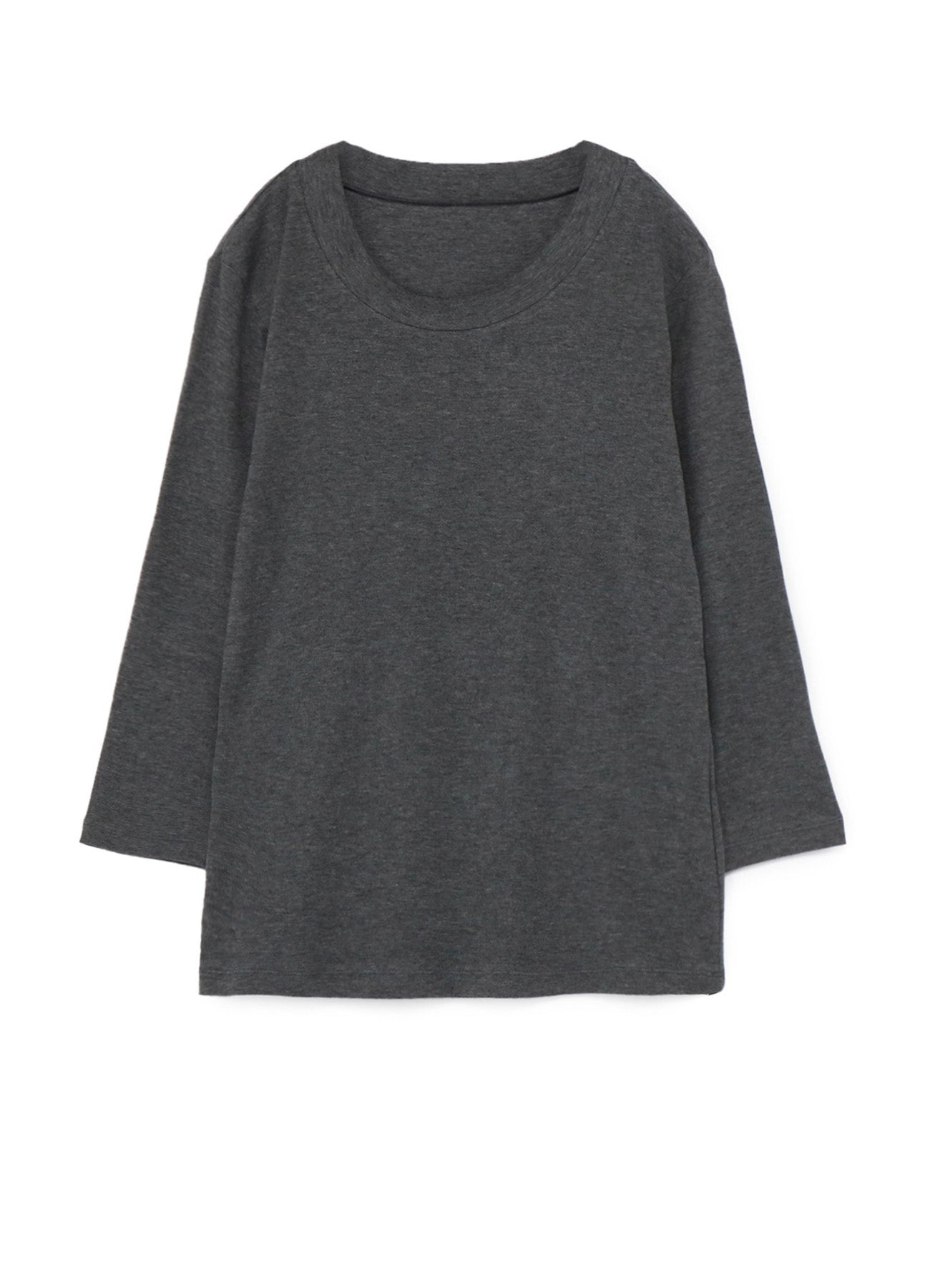 LYOCELL STRETCH RIB JERSEY ROUND NECK 3/4 SLEEVE SHIRT