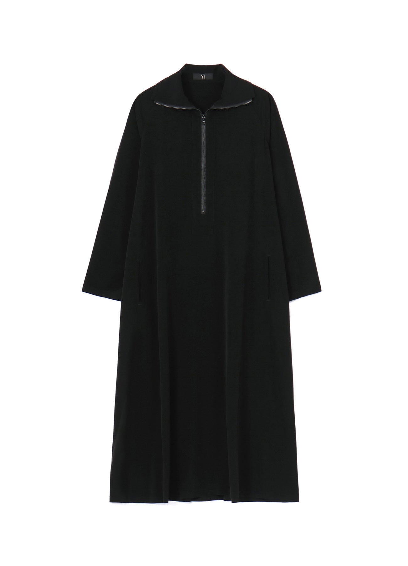 CREPE de CHINE HALF ZIP DRESS