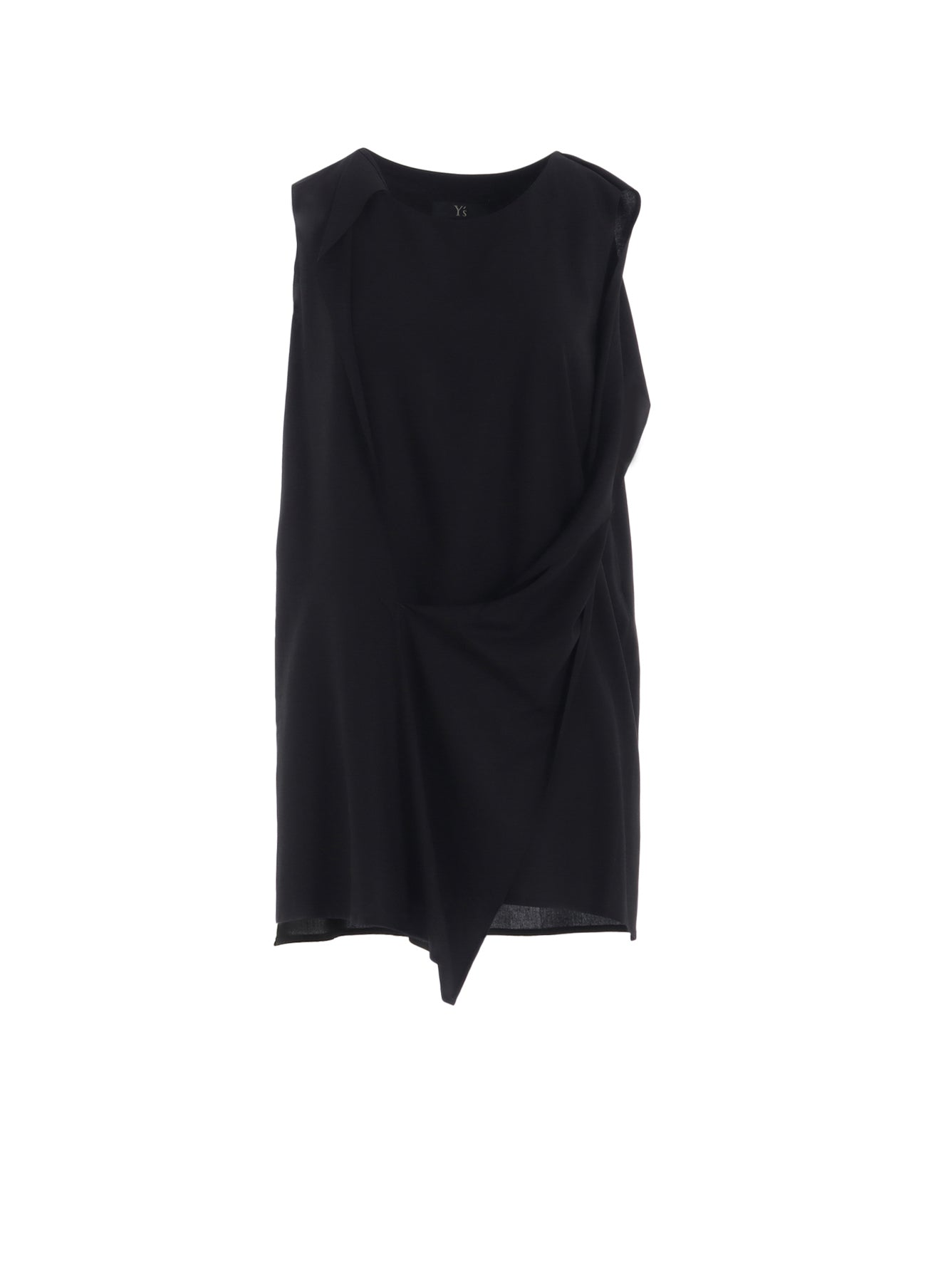 RAYON CAMBRIC FRONT DOUBLE DRAPE BLOUSE