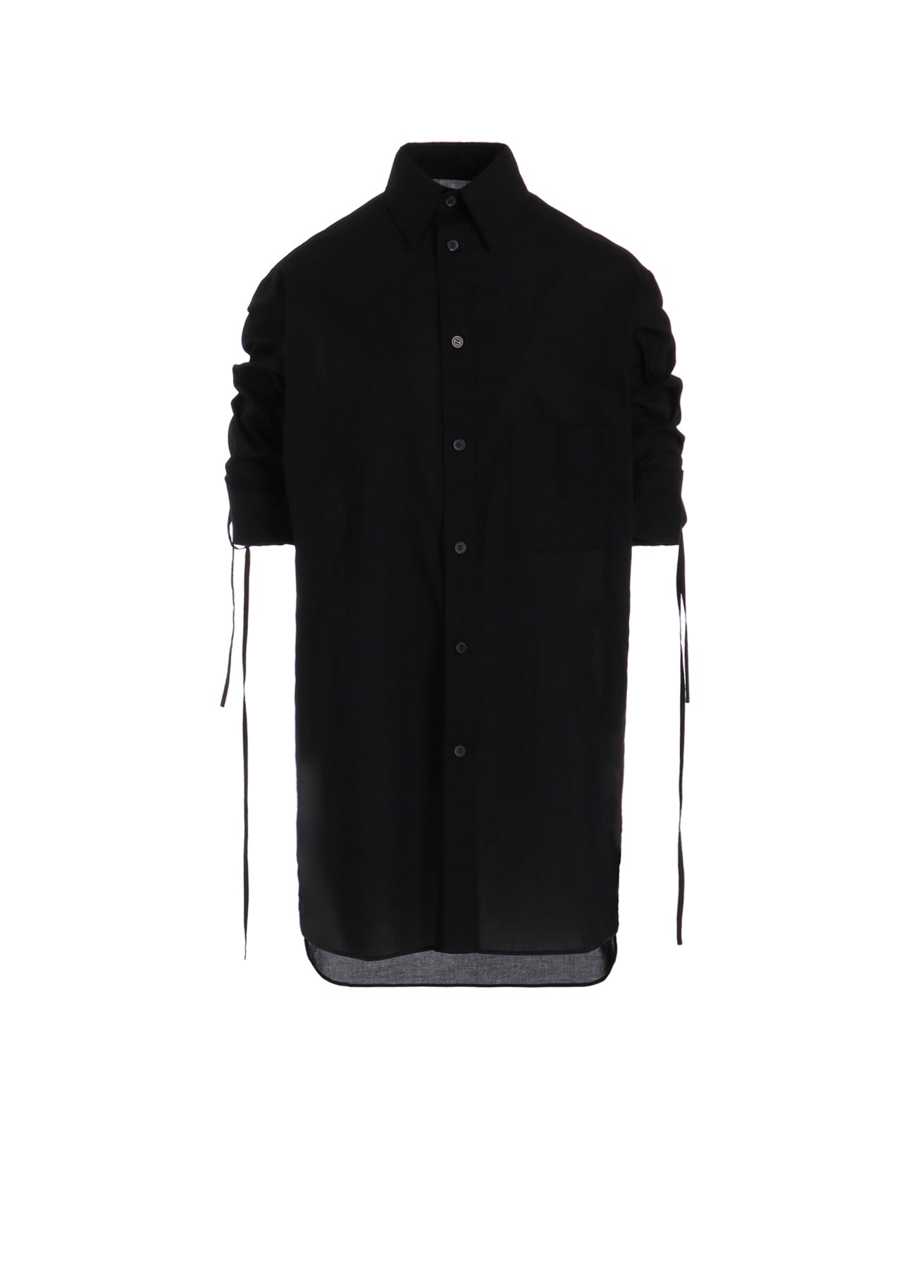 COTTON LAWN SHIRRING SLEEVE BLOUSE