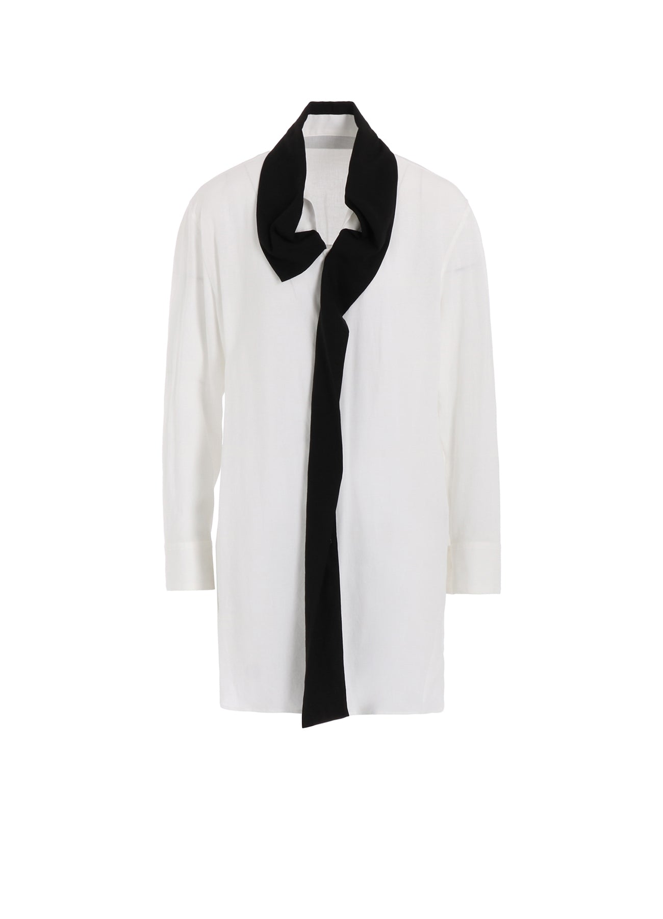 RAYON/LINEN SHEETING TIE STYLE BLOUSE