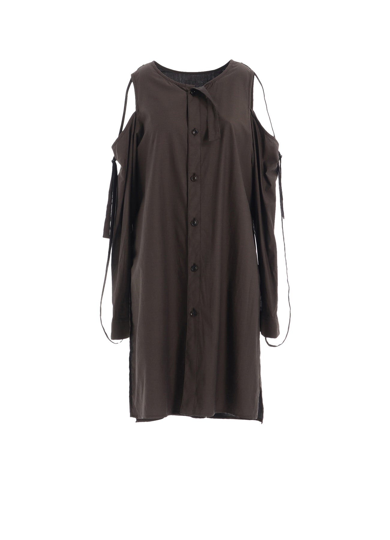 COTTON TYPEWRITER OPEN SHOULDER BLOUSE