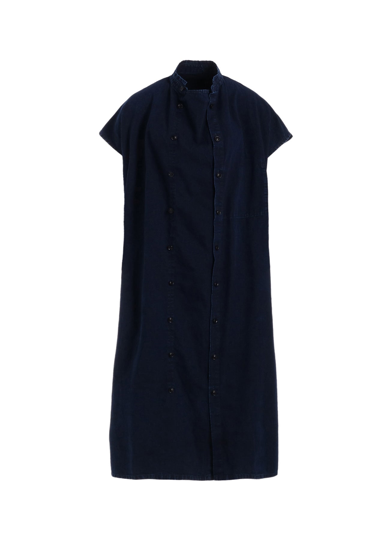 6OZ BLEACHED DENIM FRENCH SLEEVE SHIRT DRESS
