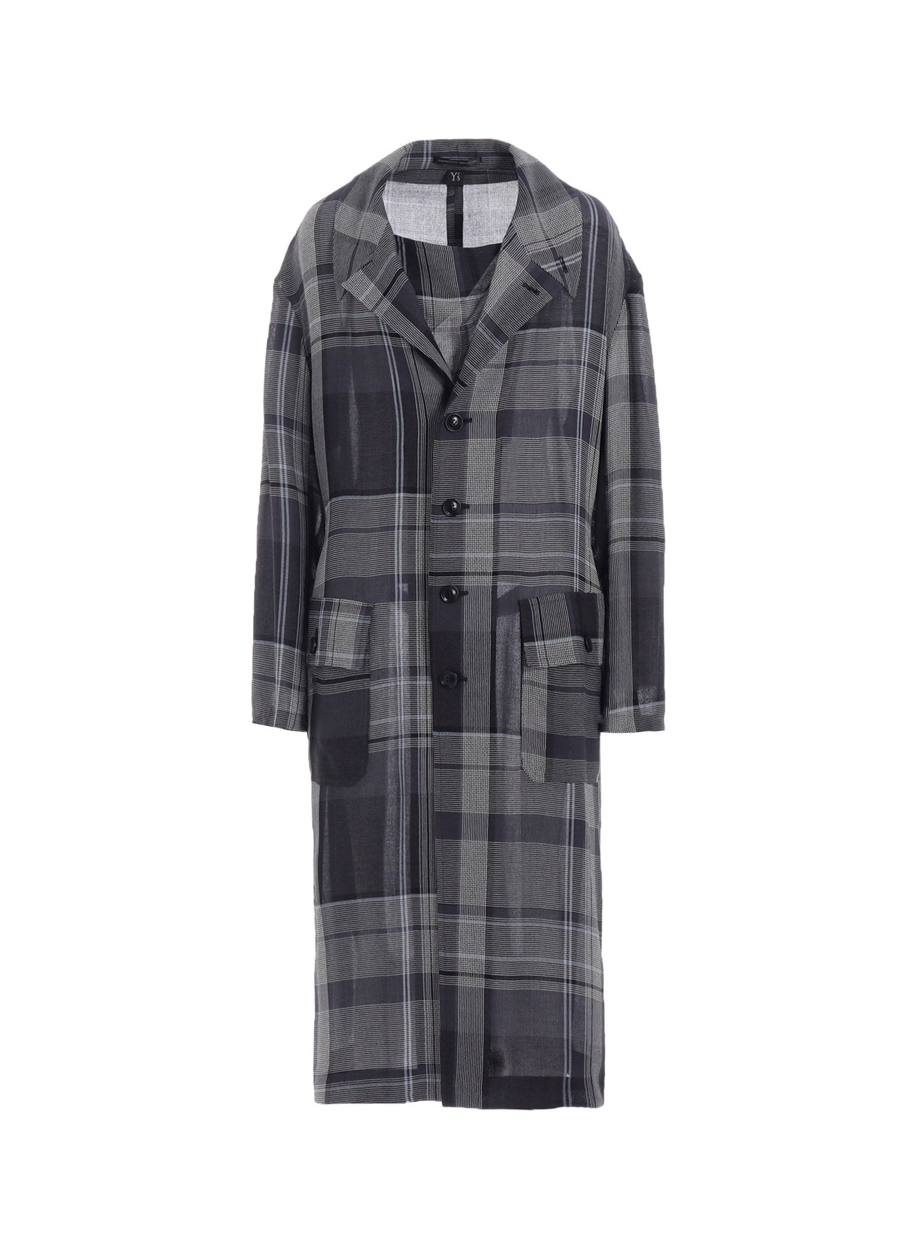 GAUZE PLAID BIG JACKET