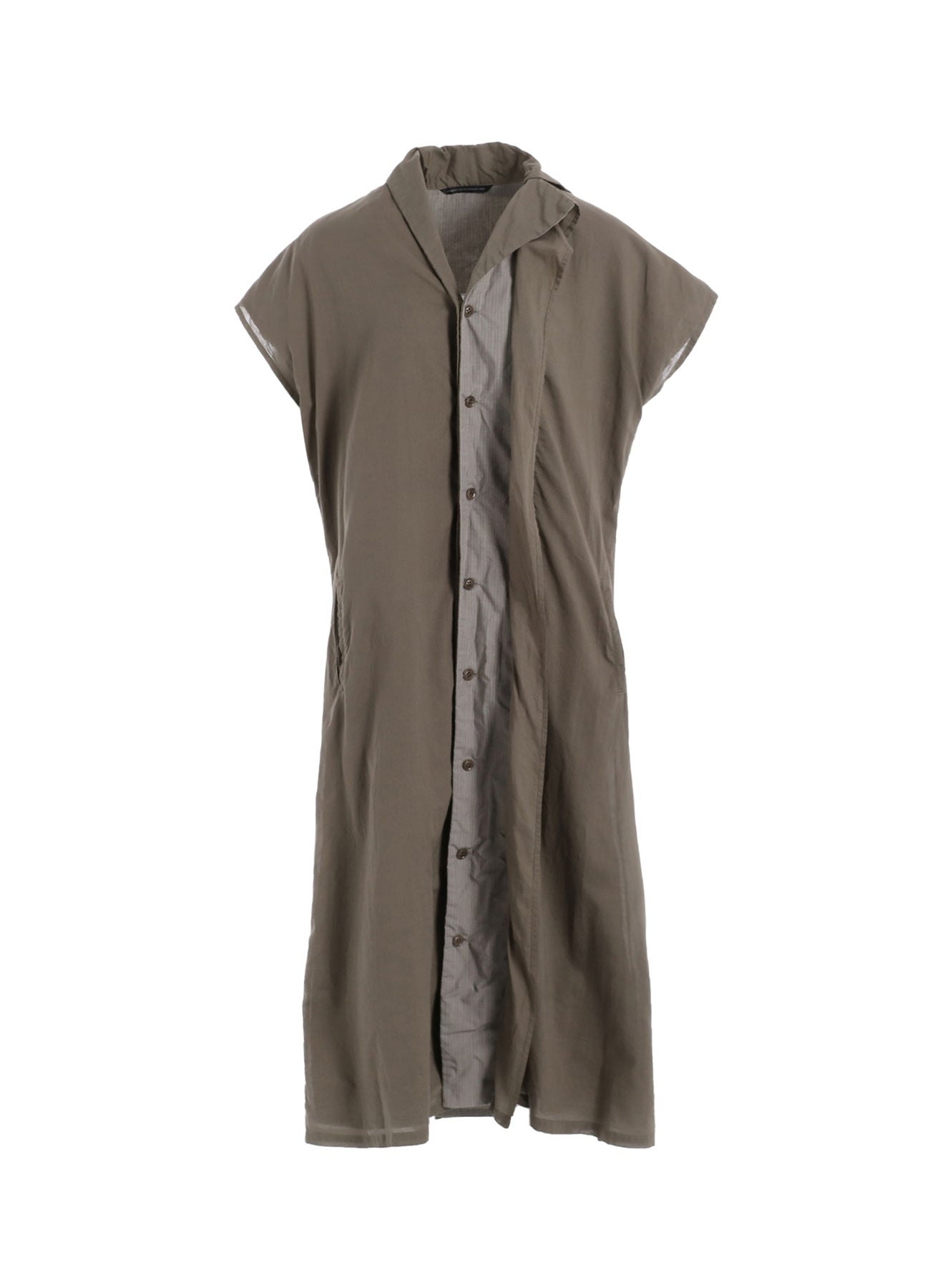 COTTON LAWN GARMENT DYE FRENCH SLEEVE DRESS