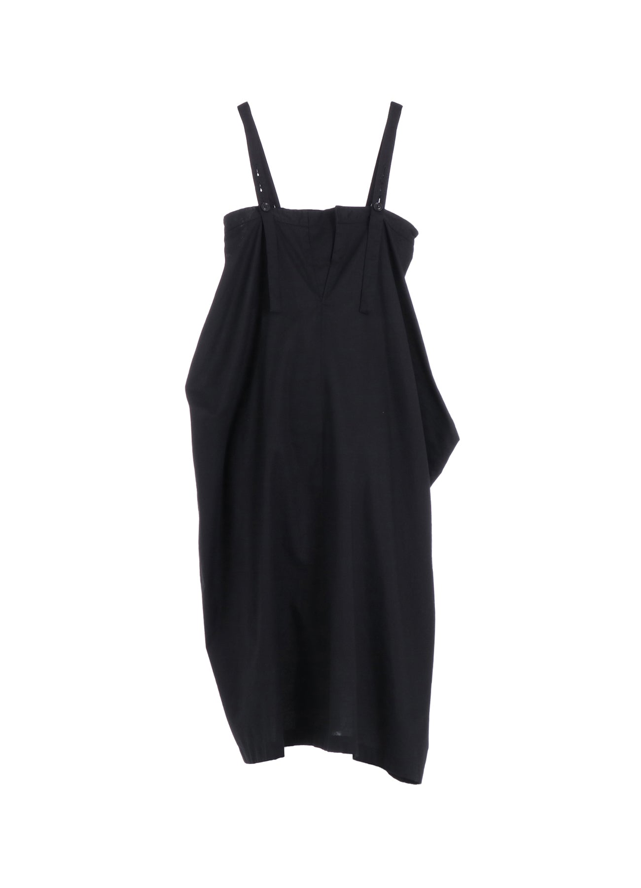 [Y's BORN PRODUCT] THIN COTTON TWILL ASYMMETERIC SHOULDER STRAP DRESS