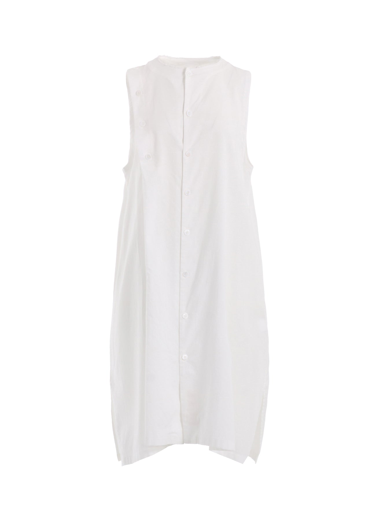 [Y's BORN PRODUCT] THIN COTTON TWILL ASYMMETERIC BUTTON DRESS
