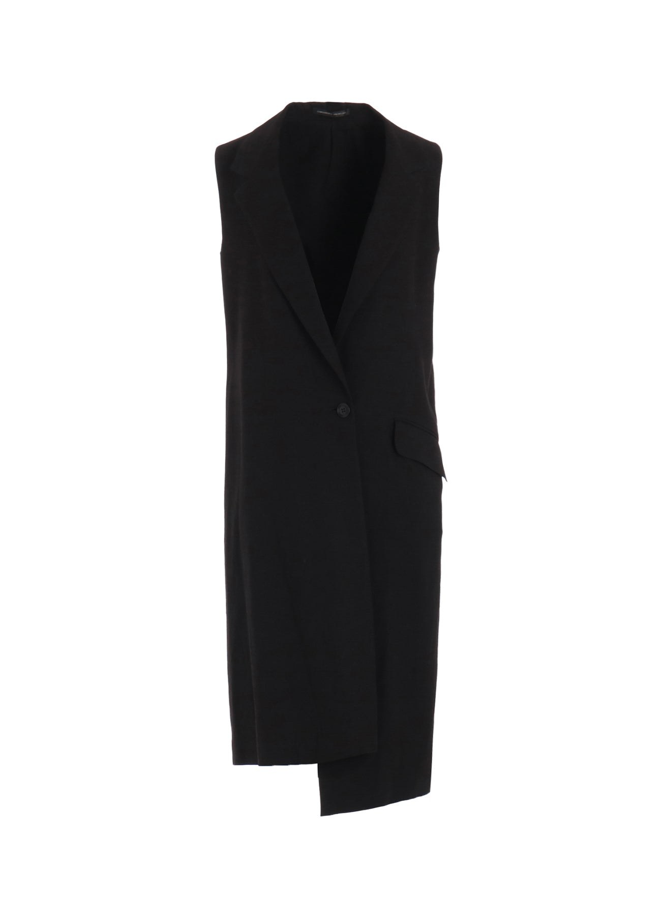 RY/LI CANVAS SLEEVELESS ASYMMETERIC JACKET