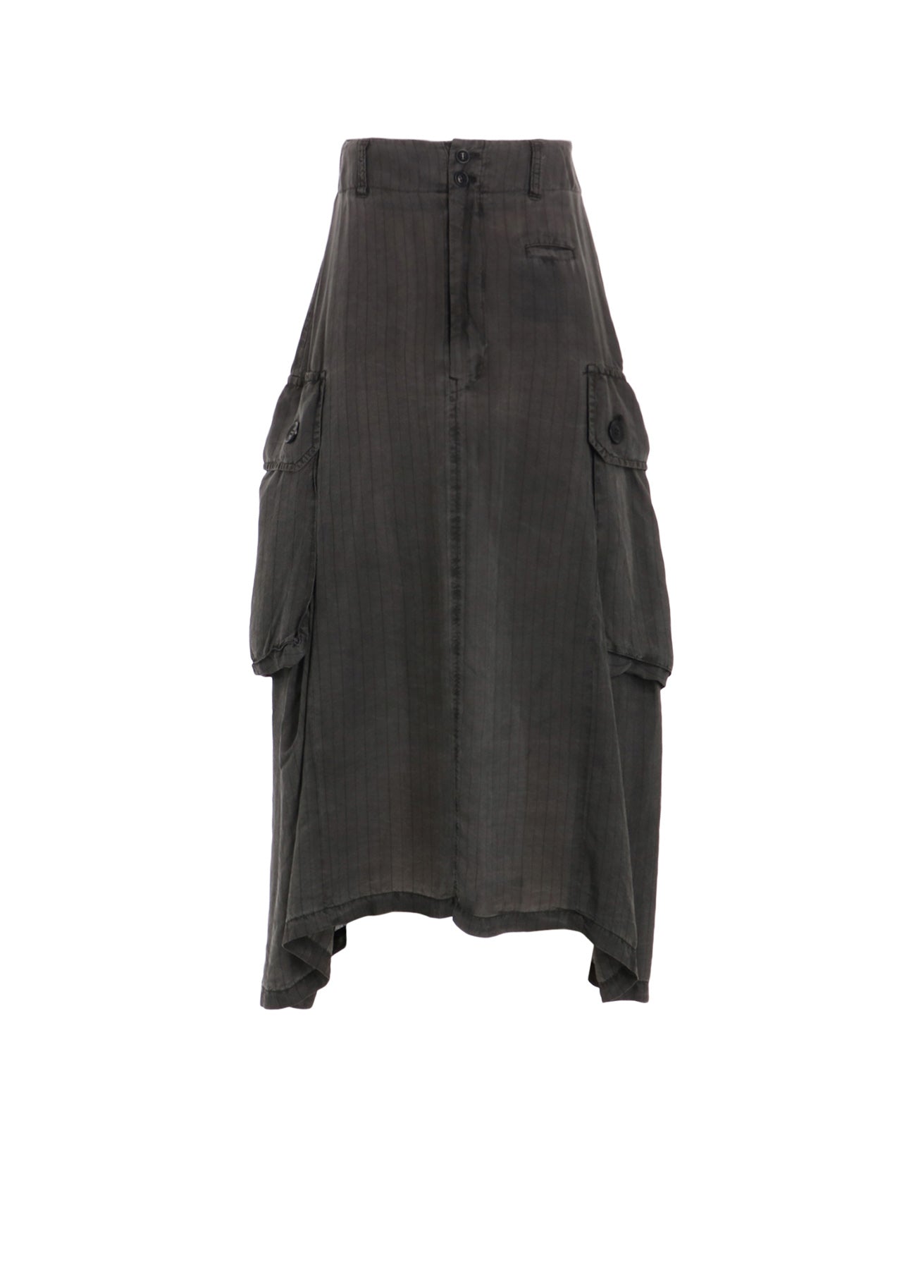 CUPRO STRIPE CARGO SKIRT