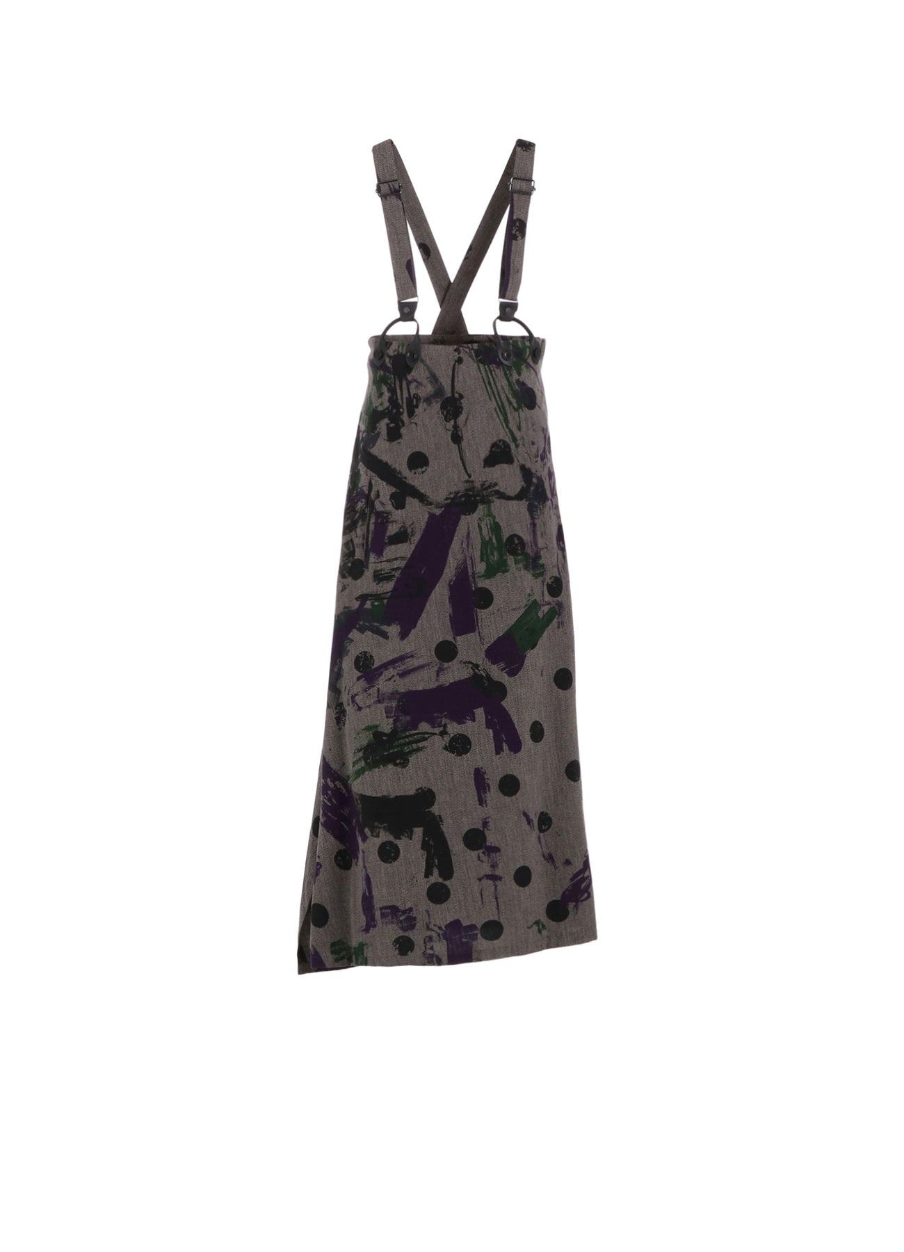 HEATHER POLKA DOT SUSPENDER SKIRT
